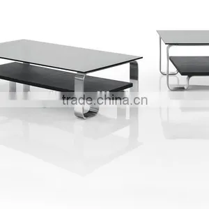 CT-10A ET-10A Stainless Steel Glass Modern Coffee Table thumbnail-2