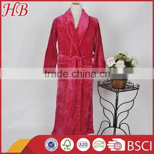 Flannel Fleece Long Bathrobe thumbnail-3