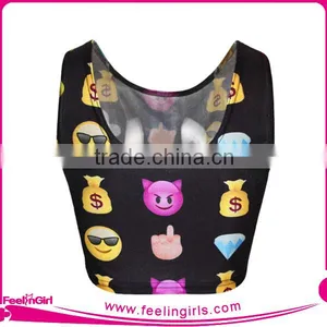 Fast Delivery no Moq Sexy Custom Printed Crop Tops for Women thumbnail-4