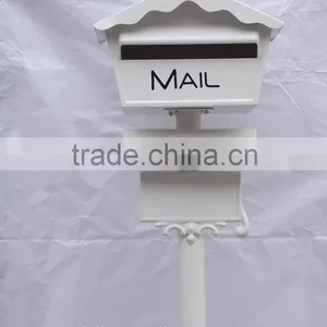 Foshan JHC-1023B Post Mounted Aluminum Mailbox/Decorative Letterbox/House Design Standing Postbox For Garden thumbnail-5