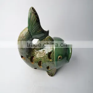 Personalized Ceramic Candle Holder With Fish Shape thumbnail-3