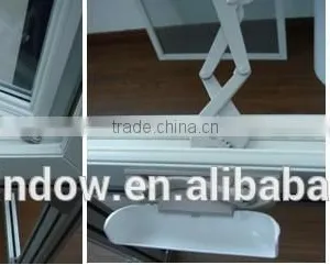 Two Panel PVC Crank Arch Grill Window,excellent Insulation PVC Crank Opening Window,grills Design Manual Crank Open Window thumbnail-5