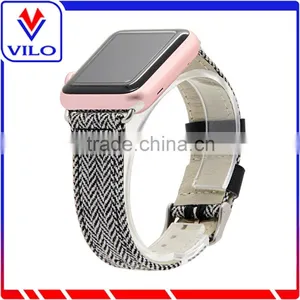 Fashion Genuine Leather Replacement Watch Band Strap With Adapter Clasp For Apple Watch thumbnail-1