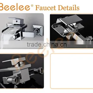 Wall Mount Brass Waterfall Bath Tub Faucet Q3004W thumbnail-2