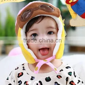 Plush Children's Hat ,Head Warmer, Pilot Hat,Ball Set, Hat Plane Pattern ,Pattern thumbnail-5