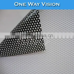 Self Adhesive PVC Vinyl Double Sided Black One Way Security Window Film thumbnail-1