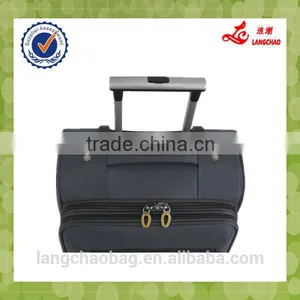 Durable 600D High Quality Real Push Trolley 4 Wheels Trolley Luggage Bag thumbnail-5