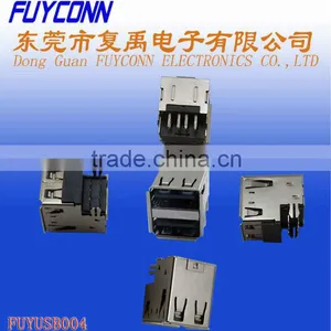 Female Receptacle 8 Pin Mini A Type Double Rows USB Header Connector PCB Mount Right Angle thumbnail-1