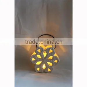 White Ceramic Owl Shaped Tealight Candle Holder thumbnail-3