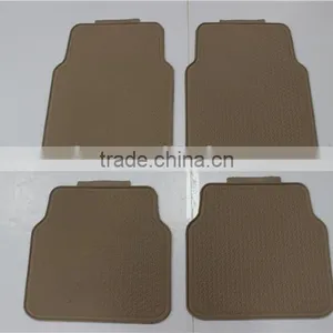 Heavy Duty Rubber Floor Mats - Universal for Car Truck SUV - Full 4pc Set in Beige thumbnail-2