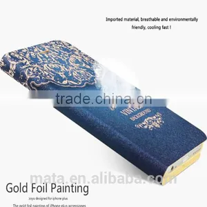Glod Foil Painting Ultra Thin Breathable Leather Case For Iphone 6 thumbnail-6