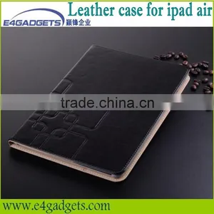 Wholesales High Quality Luxury PU Leather Flip Case for Ipad Air Smart Case thumbnail-1