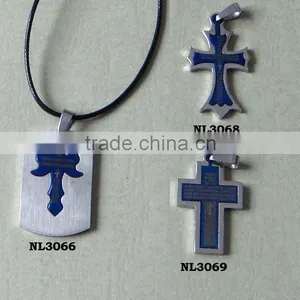Stainless Steel Cross Jesus Pendant thumbnail-1