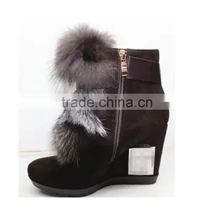 Fashion Women Rabbit Fur Furry Snow Boots thumbnail-2
