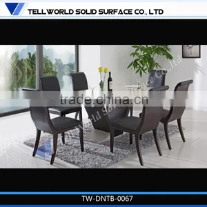 Grey Dining Room Furniture 8 Seats Acrylic Dining Table Chairs thumbnail-1