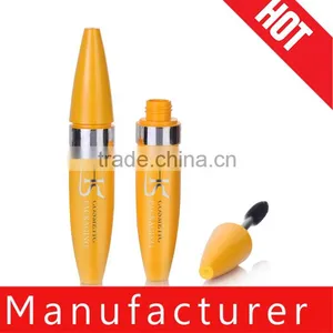 Bullet Shape Yellow Mascara Container With Brush thumbnail-1