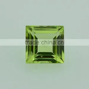 Wholesale Loose Rough Peridot Princess Cut Gemstone, AAA Quality Gemstone thumbnail-1