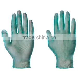 Green Disposable Vinyl Powder-free Exam Gloves thumbnail-1