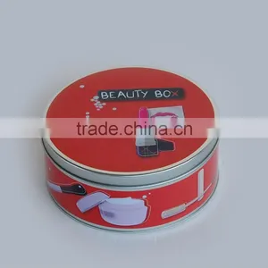 Round Tin Box for Cosmetic Package Use Cosmetic Package Tin Box thumbnail-2