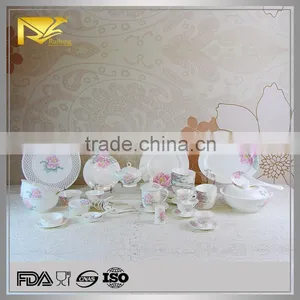 Wholesale Ceramic Luxury Fine China Dinner Set, Dinner Set for 10 People thumbnail-1