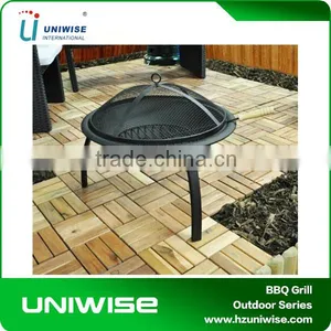High Quality Triangle Round Garden Patio Firepit With Lid thumbnail-1