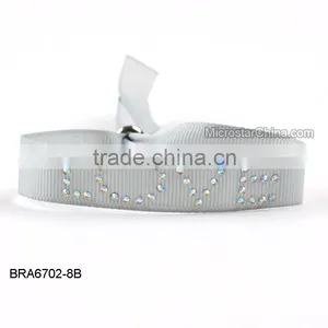 2016 New Design Resin Crystal Beads Adjustable Fashion Ribbon Bracelet Wholesale thumbnail-6