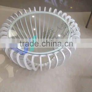Tellworld Latest Design Modern Rotating Glass Coffee Table thumbnail-1