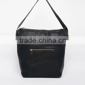 Lady Fashion Handbag Zip Front Slouch Shoulder Bag thumbnail-2