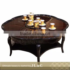 Luxury Living Room JT07-04 Ebony Veneer Pattern Coffee Table High-end Furniture Factory Price From China JT71-03 JL&C Furniture thumbnail-1