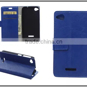 Wholesale Color Crazy Horse pu Lether Case for Htc 320/526/728/828/one A9 Support Adjustable Stand Function Wallet Case thumbnail-5