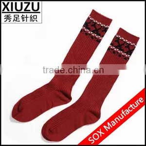 School Girl High Knee Red Hot Pink Socks thumbnail-1