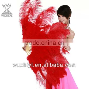 Belly Dance Costume Feather Fans, Performance Qstrich Feather Fan for Dancer (DJ1003) Quality Choice thumbnail-1