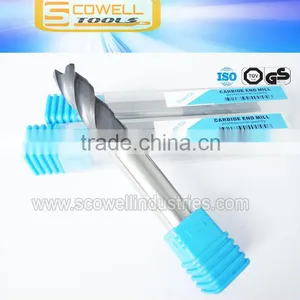 Tungsten Carbide CNC End Mills Micro Grain Altin Coated ,4F Flat End Milling Cutter thumbnail-1