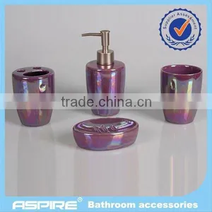 Zhejiang Manufacture Printed 5pcs Bathroom Accessories Set thumbnail-2