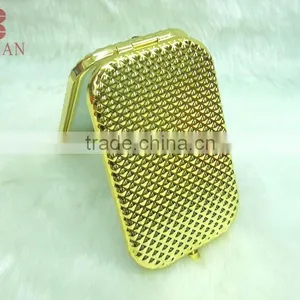 Metal Souvenir Gold Swan Rhinestone Mirror/antique Gold Swan Makeup Mirror/promotional Gift Gold Swan Compact Mirror thumbnail-4