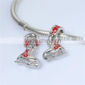 Custom Silver Beads Skate Shoe Charms Jewelry Wholesale thumbnail-3
