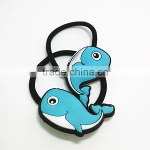 Wholesale Fish Shaped Hair Extensions Rubber Bands Soft PVC Hair Ponytail thumbnail-1