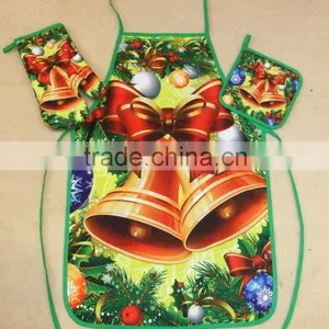 Photo Printing 3 Pcs Kitchen Set Apron Glove Pot Holder thumbnail-1