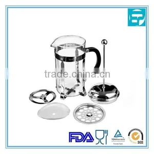 350ml / 3-cup Stainless Steel Borocilicate Glass Coffee Plunger thumbnail-1
