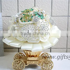 Elegant Crystal Wedding Bridal Bouquet thumbnail-4