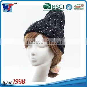 Custom Loosely Cap Hat Long Acrylic Beanie Knit Hat Winter Hat thumbnail-4