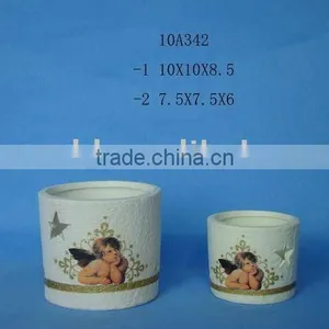 Christmas Terracotta Candle Holder Decoration thumbnail-1