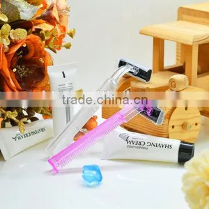 Twin Blades Hotel Shaving Razor for Men/shaver Hotel Shaving Kit/hotel Shaving Cream Lotion Factory thumbnail-1