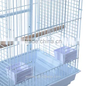 Pawhut 58" White Garden Decor Metal Bird Cage thumbnail-5
