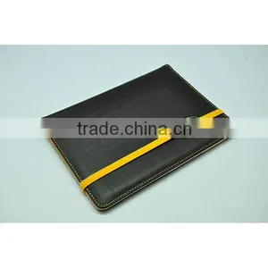 PU Leather Cut Notebook Covers With Embossed Logo and Elastic Band Closure thumbnail-2
