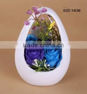 Artificial Flower Rose With Pottery thumbnail-1