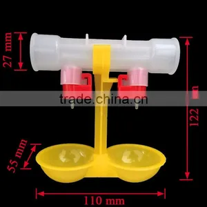 Dual Heads Feeder Driking Poultry Waterfowl Chick Chicken Quail Food Water Tool thumbnail-5