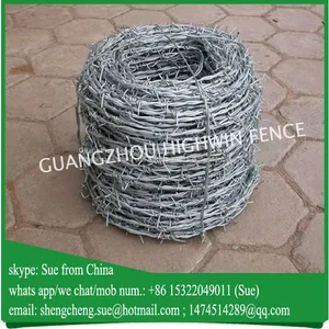 Single Strand Double Twist Barb Wire Fencing Galvanized thumbnail-2