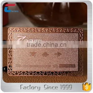 Custom Embossed Metal Bronze Membership Card thumbnail-2