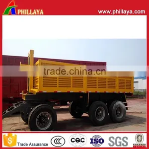30 Tons Drawbar Full Type Dump Cargo Box Tipper Trailer With Draw Bar thumbnail-4